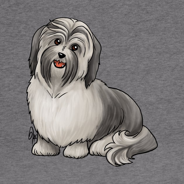 Dog - Havanese Dog - Silver by Jen's Dogs Custom Gifts and Designs